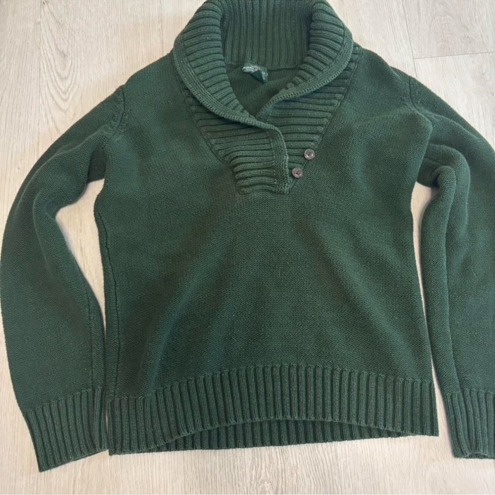 Lauren Ralph Lauren Dark Green Cowl Neck Sweater